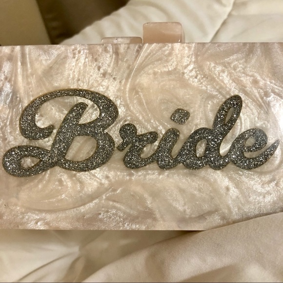 LULU Handbags Handbags - LULU “bride” hard shell rectangle purse NWT